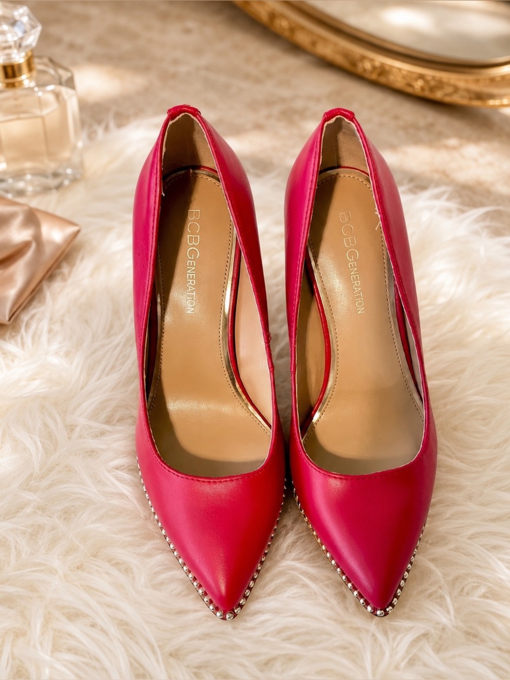 BCBGeneration Vibrant Red Pointed Heels